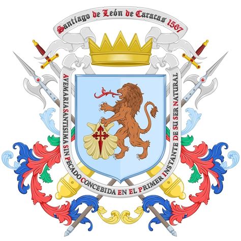 Premium Vector | Coat of arms of the city of Caracas Venezuela