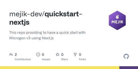 GitHub Mejik Dev Quickstart Nextjs This Repo Providing To Have A