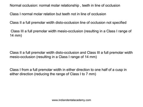 Classification Of Malocclusion Certified Fixed Orthodontic Courses By