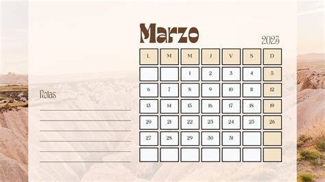 Calendario Marzo 2023 Descargar Gratis