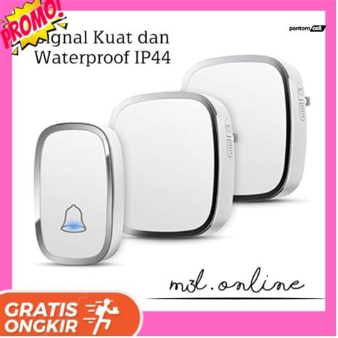 Jual Bel Rumah Wireless Door Bell Led Pintu Doorbell Waterproof Bel