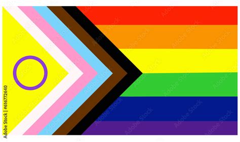 New Lgbtq Pride Flag Vector New And Updated Intersex Inclusive Progress