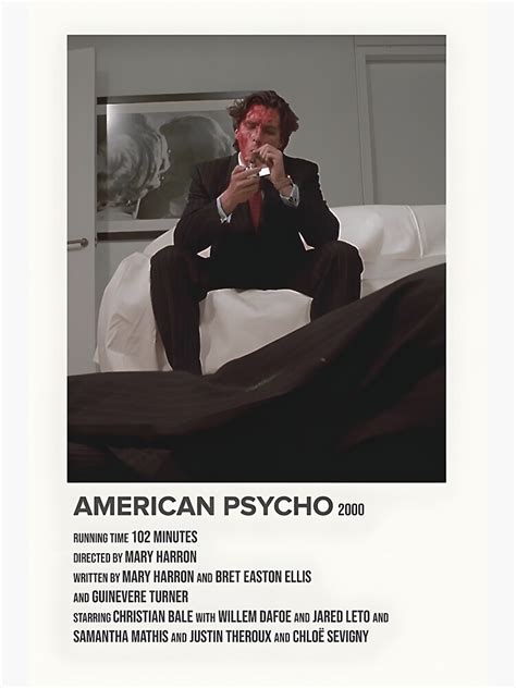 "American Psycho Movie Poster" Sticker for Sale by asikangogiqij ...