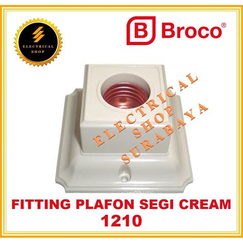 Jual Broco Fitting Plafon Segi Persegi Cream Tersedia Harga