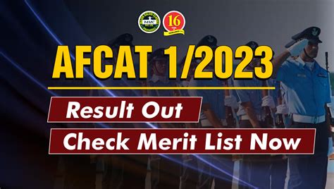 Afcat Result Out Check Merit List Now