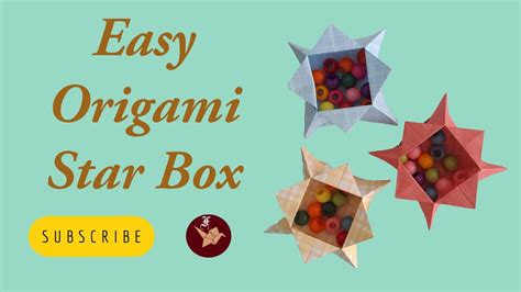 How To Fold An Easy Origami Star Box Youtube