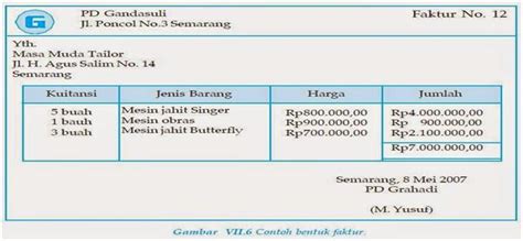 Gambar Nota Kontan Pulp