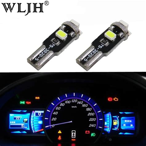 WLJH T5 Led 7 Colors 12V Light Dashboard LED Instrument And Gauge Bulb