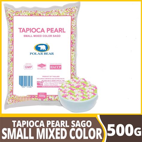 Polar Bear Sago Tapioca Pearl Small Mixed Color Sago 500g Shopee Philippines