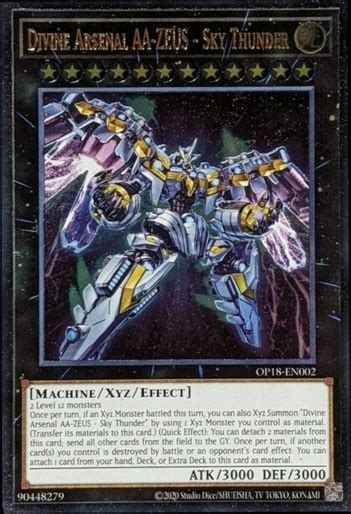 Divine Arsenal Aa Zeus Sky Thunder Op18 Op18 En002 Dragon Shield Yu Gi Oh Card Manager