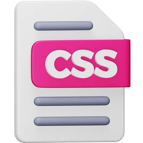 Css File Format D Rendering Isometric Icon Png