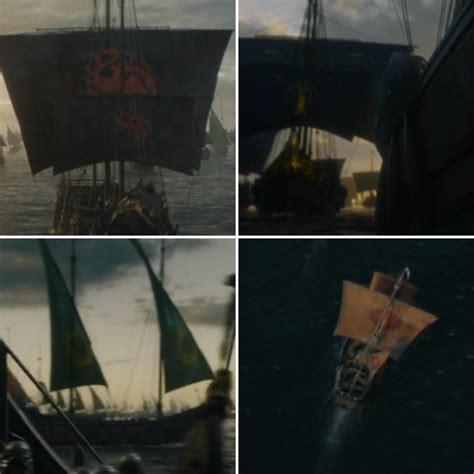 [S6E10] House Sigils from Dany's Fleet. Houses Targaryen, Greyjoy