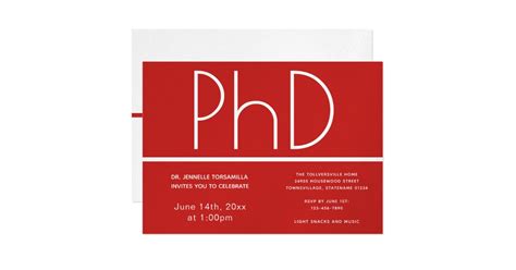 PhD degree Graduation Party Invitation | Zazzle.com