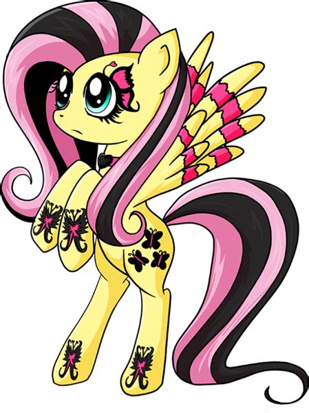 Gothic Ponymania Fluttershy By Littlemissantisocial On Deviantart