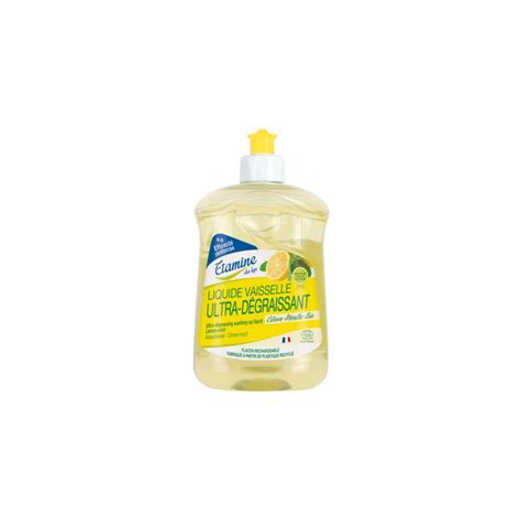 Liquide Vaisselle Ultra Degraissant Citron Menthe Ml Etamine D