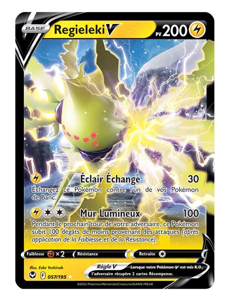 FR Pokémon Carte EB12 057 195 Regieleki V