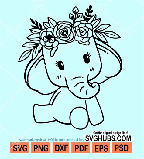 Silhouette Summer Svg Elephant Clipart Mandala Svg For Cricut Animal