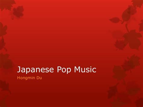 Japanese pop music