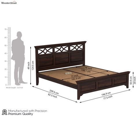 Buy Allan Bed Without Storage King Size Walnut Finish At 23 OFF