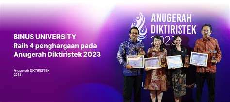 Anugerah Diktiristek 2023 BINUS Raih 4 Penghargaan BINA NUSANTARA GROUP