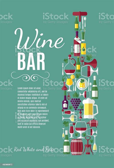 Wine Set Icons Vector Illustration Stock Illustration Download Image