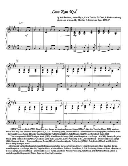 At The Cross Love Ran Red Sheet Music Ed Cash Instrumental Solo