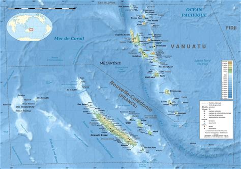 New Caledonia Map and New Caledonia Satellite Images