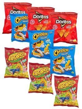 Kit Un Salgadinho Fandangos Doritos Ruffles Cheetos Elma