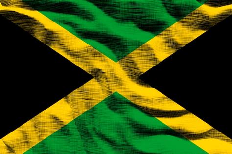 Bandeira Nacional Da Jamaica Fundo Bandeira Da Jamaica Foto Premium