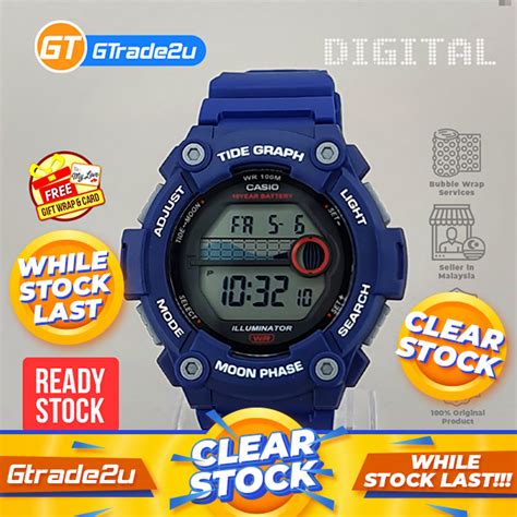 Casio Standard Men WS 1300H 2A WS1300H 2A Digital Watch Blue Resin Band