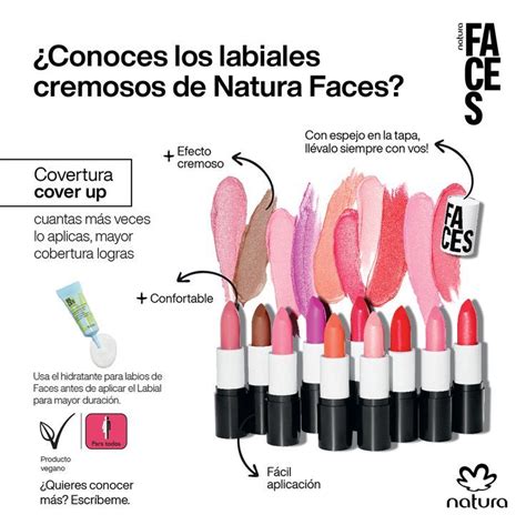 Labiales Cremosos Natura Faces Labiales Natura Cosmetico Natura