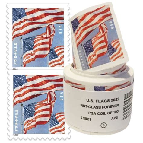 U S Flag 2022 Stamps Roll Of 100 Buy Discount Stamp