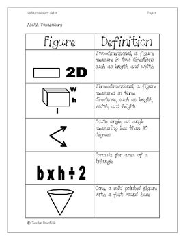 Math Vocabulary Flashcards Set 3 by Simply Teach Sew Grow | TpT