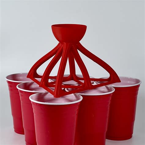 3d File Beer Pong Funnel Filler For 6 Cups 🍺 ・model To Download And 3d