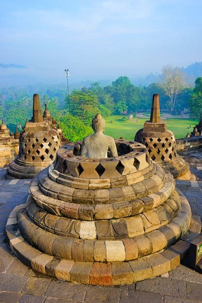 Premium Photo View Of Borobudur The World Largest Buddhist Temple