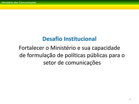 Ppt Diretrizes E Programas Priorit Rios Do Minist Rio Das