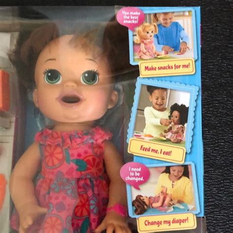 Hasbro Other Baby Alive Snackin Sara Brunette Talking Doll Poshmark