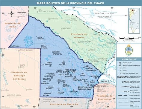 Mapa Político De La Provincia Del Chaco Ex