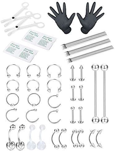 Fibo Steel Pcs Professional Piercing Kit Stainless Steel Belly