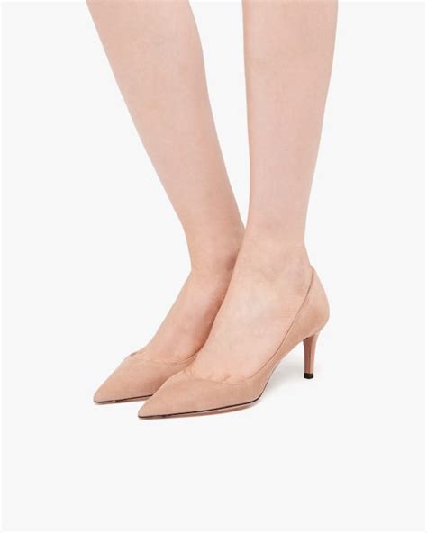 Nude Beige Suede Pumps Fake Prada Store