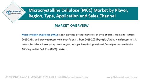 Ppt Microcrystalline Cellulose Mcc Market By Player Region Type