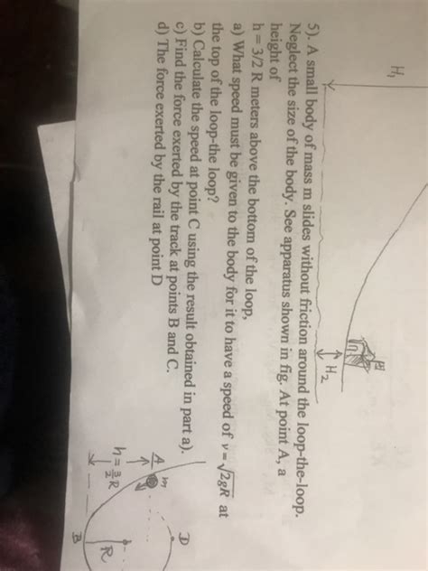 Solved 5 A Small Body Of Mass M Slides Without Friction