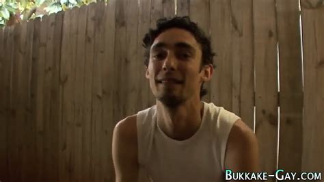 Gay Dude Gets Cum Covered