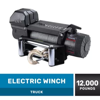 Traveller 12V Electric Truck Winch 12 000 Lb Capacity At Tractor