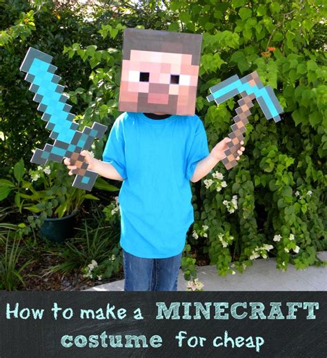 Minecraft costume, how to make a minecraft steve head Minecraft Halloween Costume, Halloween ...