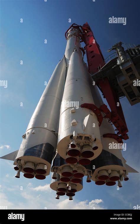 Monument Of Space Rocket Vostok 1 Moscow Russia Stock Photo Alamy