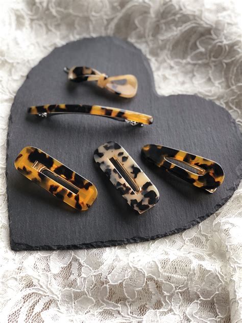 Tortoise Shell Hair Barrette Clips Barrettes Hairclips Accessory