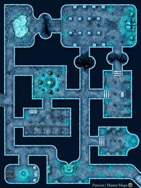 Ice Dungeon [30x40] | Dnd world map, Dungeon maps, Fantasy map