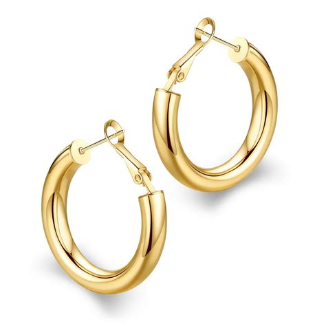 Wowshow Earrings Small Gold Hoop Earrings For Girls Hypoallergenic