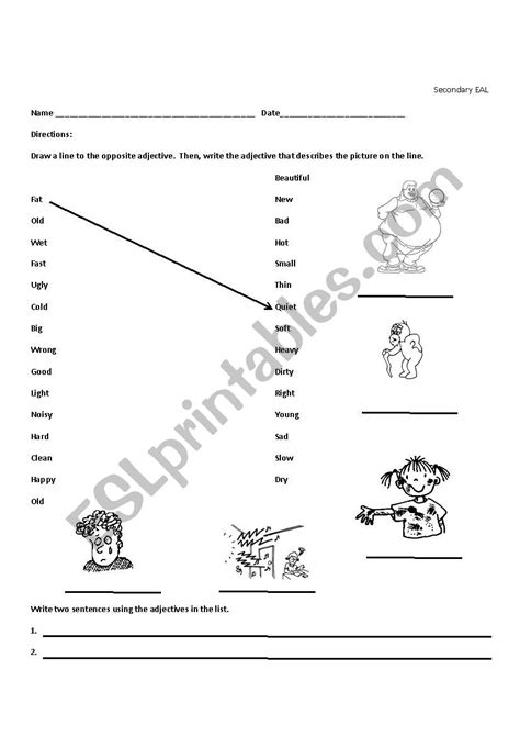 Antonym Matching Lesson Esl Worksheet By Msmackie